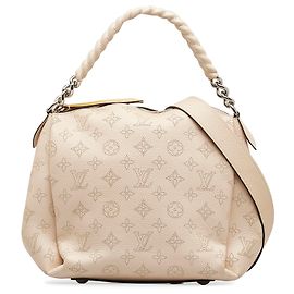 Louis Vuitton Marron Monogram Mahina Babylone Chaîne BB Marron Beige