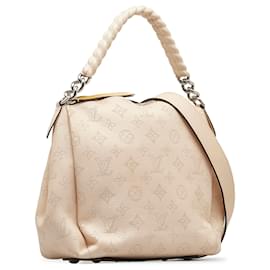 Louis Vuitton-Louis Vuitton Brown Monogram Mahina Babylone Chain BB-Brown,Beige