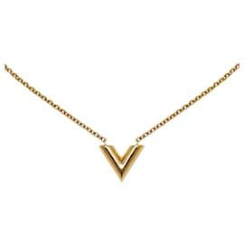 Louis Vuitton-Collar en V esencial de oro de Louis Vuitton-Dorado