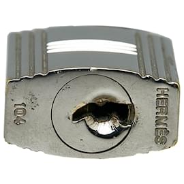 Hermès-Hermes Silver Cadena Lock and Key-Silvery