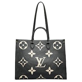 Louis Vuitton-Louis Vuitton Black Monogram Empreinte Onthego Gm-Preto