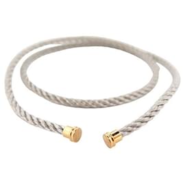 Fred-INTERCHANGEABLE CABLE FRED BRACELET FORCE 10 mm 6b0974 lined TURN T17-Silvery