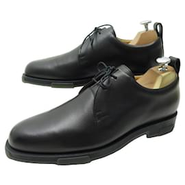 Hermès-NEW HERMES DERBY BEAUDEAIRE GRAIN D'H SHOES 2029572H 42 NEW SHOES-Black