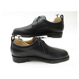 Hermès-NEW HERMES DERBY BEAUDEAIRE GRAIN D'H SHOES 2029572H 42 NEW SHOES-Black