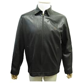 Ralph Lauren-POLO JACKET RALPH LAUREN M 50 ZIPPED LEATHER JACKET BROWN LEATHER JACKET-Brown