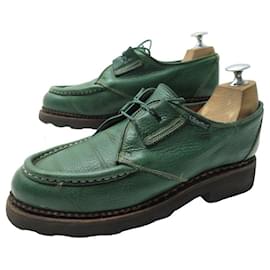 Paraboot-PARABOOT DERBY BEAUBOURG SHOES 5.5 39.5 IN GRAINED LEATHER LEATHER SHOES-Green