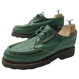 SCARPE PARABOOT DERBY BEAUBOURG 5.5 39.5 SCARPE IN PELLE GRANATA Verde