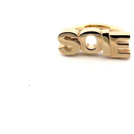 Hermès-NEW HERMES SILK SCARF RING IN GOLDEN METAL GOLDEN SCARF RING-Golden