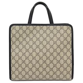 Gucci-NEUF SAC A MAIN GUCCI TOTE BAG GG SUPREME CHICKEN 606192 MONOGRAM HAND BAG KIDS-Marron