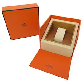 Hermès-BOITE POUR MONTRE HERMES CAPE COD ARCEAU HEURE H ORANGE SUR-BOITE WATCH BOX-Orange