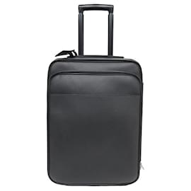 Louis Vuitton-LOUIS VUITTON PEGASE LIGHT WHEEL SUITCASE 50 TAIGA LEATHER TROLLEY CABIN-Black