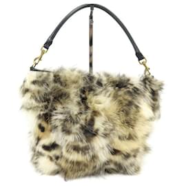 Yves Saint Laurent-NEUF SAC A MAIN SAINT LAURENT EMMANUELLE 436921 FOURRURE RENARD SEAU BAG-Autre