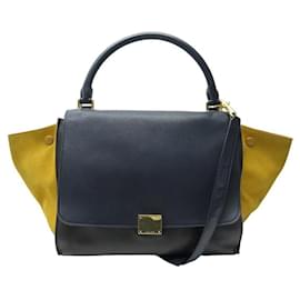 Céline-CELINE TRAPEZE MEDIUM HANDBAG TRICOLOR LEATHER HAND BAG-Multiple colors