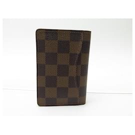Louis Vuitton-NEW LOUIS VUITTON ORGANIZER DE POCKET CARD HOLDER DAMIER EBENE WALLET-Brown
