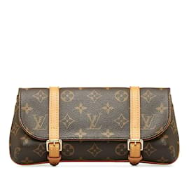 Louis Vuitton-Louis Vuitton Monogramm Pochette Marelle Canvas Gürteltasche M51159 in guter Kondition-Braun