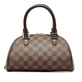 Louis Vuitton-Louis Vuitton Damier Ebene Rivera Mini Canvas Handbag N41436 in Good condition-Brown