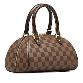 Louis Vuitton-Louis Vuitton Damier Ebene Rivera Mini Canvas Handbag N41436 in guter Kondition-Braun