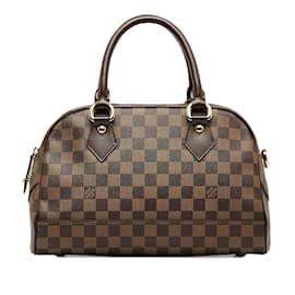 Louis Vuitton-Louis Vuitton Damier Ebene Duomo Canvas Handbag N60008 in guter Kondition-Braun