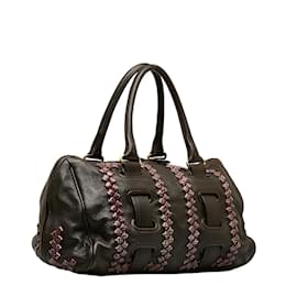 Bottega Veneta-Leather Handbag 176377-Brown