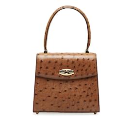 Louis Vuitton-Louis Vuitton Leder Malesherbes Mini Lederhandtasche in gutem Zustand-Braun