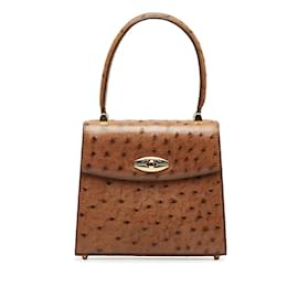 Louis Vuitton-Louis Vuitton Mini bolso de cuero Malesherbes de cuero en buen estado-Castaño