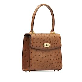 Louis Vuitton-Louis Vuitton Leather Malesherbes Mini  Leather Handbag in Good condition-Brown