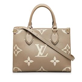 Louis Vuitton-Louis Vuitton Monogram Empreinte OnTheGo PM Leather Tote Bag M45779 in Good condition-Brown
