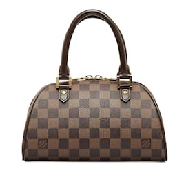 Louis Vuitton-Louis Vuitton Damier Ebene Rivera Mini Canvas Handbag N41436 in guter Kondition-Braun