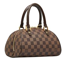 Louis Vuitton-Louis Vuitton Damier Ebene Rivera Mini Canvas Handbag N41436 in guter Kondition-Braun