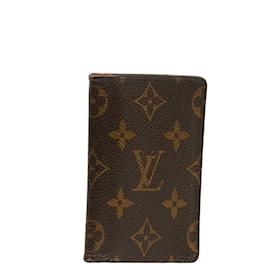 Louis Vuitton-Louis Vuitton Monogram Organizer de Poche Card Case M61732 Brown PVC Leather-Brown