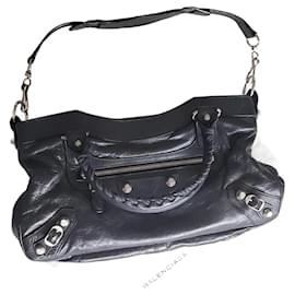 Balenciaga-Magnificent black Balenciaga City bag-Black