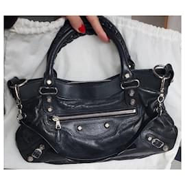 Balenciaga-Magnificent black Balenciaga City bag-Black