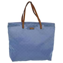 Gucci-GUCCI GG Canvas Tote Bag Blue 295252 auth 59064-Blue