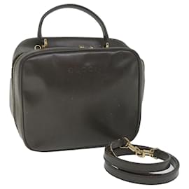 Gucci-GUCCI Borsa a mano in bambù Pelle verniciata 2modo marrone 000 270 0323 auth 57547-Marrone