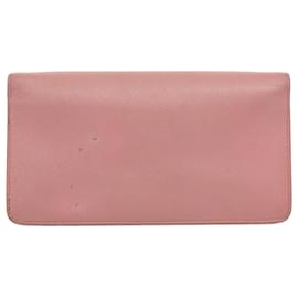 Prada-PRADA Chain Wallet Safiano leather Pink Auth ar10641b-Pink