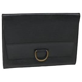 Louis Vuitton-LOUIS VUITTON Epi Jena Clutch Bag Black M52722 LV Auth th4155-Black