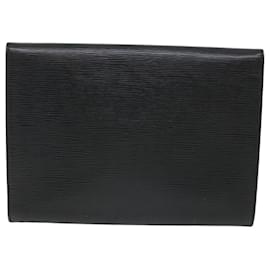 Louis Vuitton-LOUIS VUITTON Epi Jena Clutch Bag Black M52722 LV Auth th4155-Black