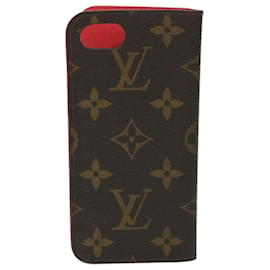 Louis Vuitton-LOUIS VUITTON-Monogramm iPhone 7 Cover iPhone Hülle M61907 LV Auth 57077-Monogramm