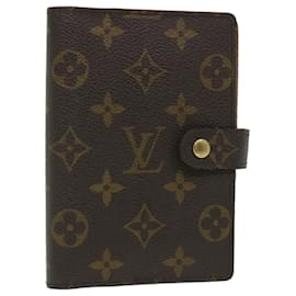 Louis Vuitton-LOUIS VUITTON Monogram Agenda PM Day Planner Cover R20005 LV Auth ti1289-Monogram