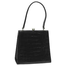 Gianni Versace-Gianni Versace Shoulder Bag Leather Black Auth ar10725-Black