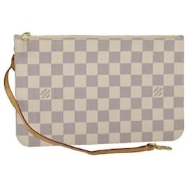 Louis Vuitton-Bolsa LOUIS VUITTON Damier Azur Neverfull MM LV Auth 57076-Outro