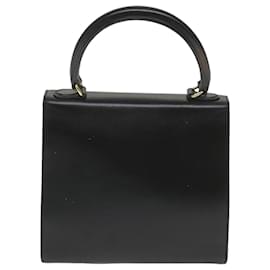 Céline-CELINE Hand Bag Leather 2way Black Auth hk901-Black