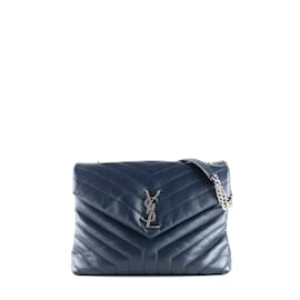Saint Laurent-SAINT LAURENT  Handbags T.  leather-Navy blue