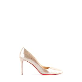 Christian Louboutin-CHRISTIAN LOUBOUTIN Tacones T.UE 38 Cuero-Beige