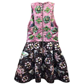 Autre Marque-Mary Katrantzou Pink Multi Jewel Print Sleeveless A-Line Mini Dress-Multiple colors