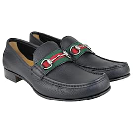 Gucci-Mocassins noirs à mors de toile-Noir