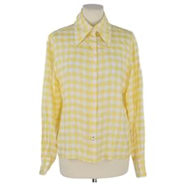 Joseph-Yellow/White Checkered Charlie Longsleeve Shirt-Red
