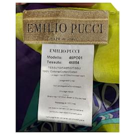 Emilio Pucci-Écharpe imprimée Emilio Pucci en coton multicolore-Multicolore