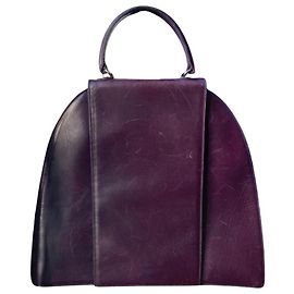 Borsa portadocumenti Fausto Santini in pelle viola scuro Viola scuro