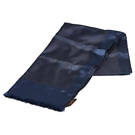Louis Vuitton-Sciarpa di seta con monogramma blu di Louis Vuitton-Blu,Blu navy